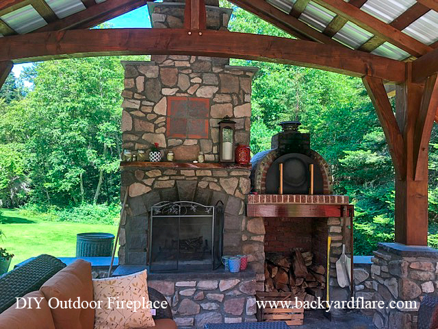 Backyard Flare Com, Outdoor Fireplace And Pizza Oven Combination Plans