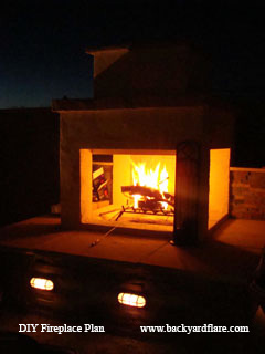 DIY Nighttime Outdoor Fireplace