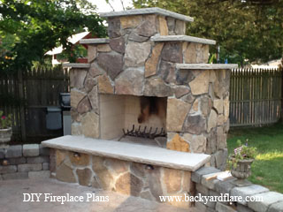 DIY Outdoor Fireplace