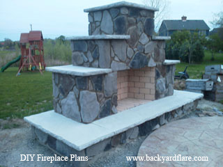 DIY Outdoor Fireplace